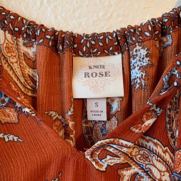 Knox Rose Boho Peasant Maxi Dress | Sz S - Picture 6 of 8